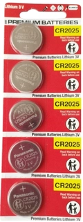 CR2025 Panasonic - 3V Lithium cartela c/5un.