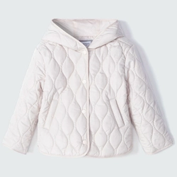 Jaqueta Puffer com Capuz Off White Hering - Feminina