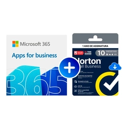Microsoft 365 Business Apps 12 Meses Esd + Norton Small Business Nd 2.0 250gb 1 Usuário 10 Dispositivos Attach 12 Meses