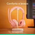 Headset Logitech Zone 300 Rosa sem Fio 981-001411