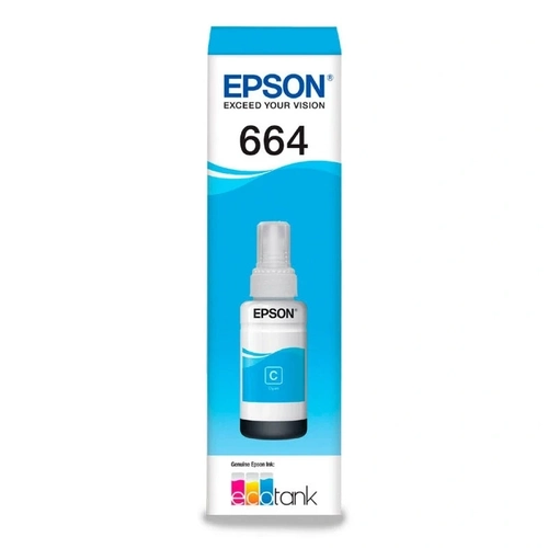 Garrafa De Tinta Original Epson Refil Ciano - T664220
