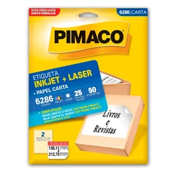 Etiqueta Adesiva Pimaco Carta 6286 138,11 X 212,73mm com 25 Folhas