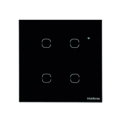 Interruptor Smart Wi-fi Touch 4 Teclas Preto Ews 1004 4850028