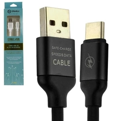 Cabo Usb Shinka Para Usb-c Tipo-c 1.20m Preto - Cb-tpc-67