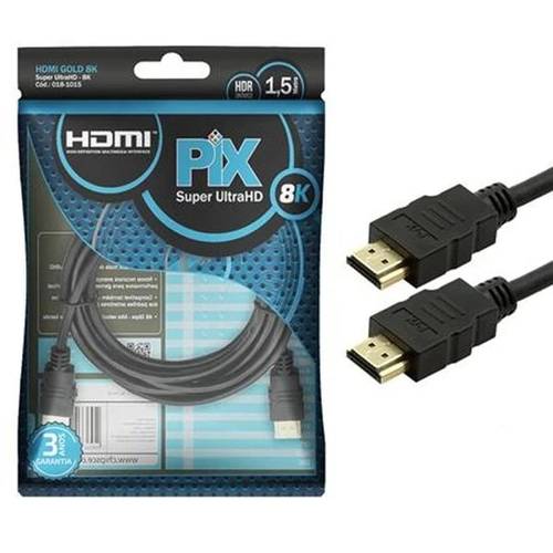 Cabo Hdmi 1.5 Metros 8k Hdr Polibag 2.1 19p