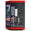 Gabinete Gamer Hyte Y70 Touch Infinite, mid Tower, s/fans, Display Touch 14,5, Black/Cherry - CS-HYTE-Y70-BC