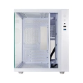 Gabinete gamer K-MEX Aquário Micro CG-W2SB, RGB,  Lateral de Vidro Temperado, s/fan, Branco - CGW2SBRH002CB0X