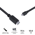 Cabo Mini Displayport x HDMI 2.0 4K Pcyes 2 Metros cobre - PMDPH4K-2