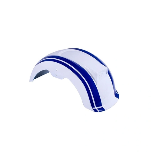 Paralama Traseiro Para Scooter Eletrica Hawk X16 White/ Faixa Blue