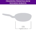 Frigideira Rochedo Robusta Grafite 26cm - Cxm / 6