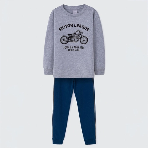 Conjunto de Camiseta Manga Longa e Calça Motor League Hering - Masculino