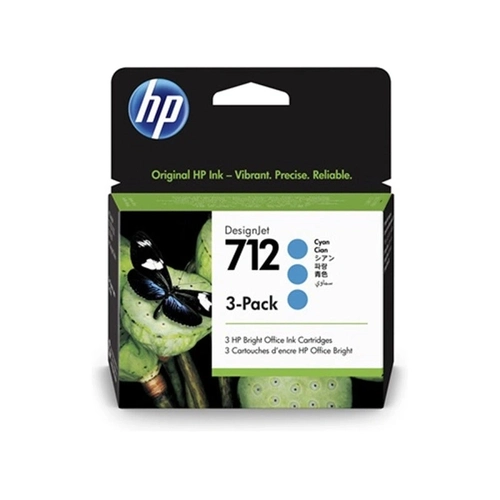 Cartucho De Tinta Hp 712 Ciano Pluk 29ml 3 Unidades - 3ed77a