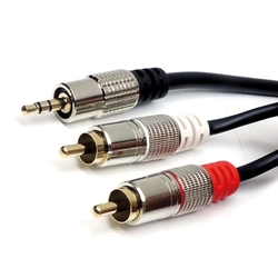 Cabo P2 Stereo x 2 Rca Metal 1,80 Metro