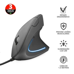 Mouse Trust Verto Vertical Ergonômico -  22885