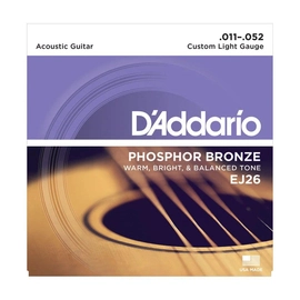Encordoamento para Violão Aço Ej26 Custom Ligth Bronze