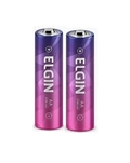 Pilha Recarregável AA Elgin 2700mah ( pequena ) com 2 unidades.