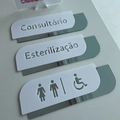 Placa Identificacao de Portas - Logo alto relevo inicial ou desenho