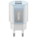 Carregador de Tomada Elgin Com 2 Saídas USB 5V 2.1A Bivolt - 27597