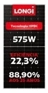 Painel Solar Fotovoltaico - 575W MONO BC - LONGI
