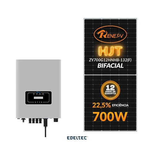 Gerador Edeltec Solar Deye 18,20 Kwp Tri. 220v Colonial (15k/700w Bifacial)
