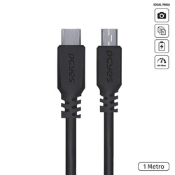 Cabo Usb-c Tipo-c x Mini Usb-b 2.0 Pcyes 1 Metro Preto - Pucmbp-1