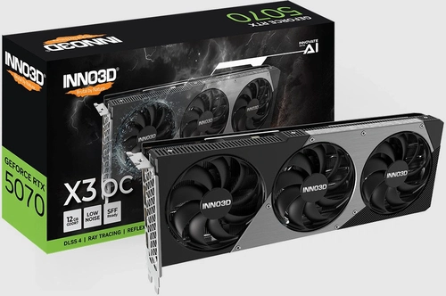 Placa de Vídeo 12GB RTX5070 X3 OC INNO3D - N50703-12D7X-195064L