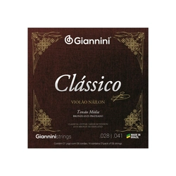 Encordoamento para Violão Nylon 65/35 Tensão Média Bronze Prateado Genwpm