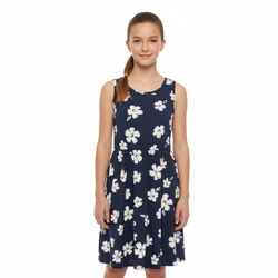 Vestido Regata Malwee Floral Feminino - Azul Marinho