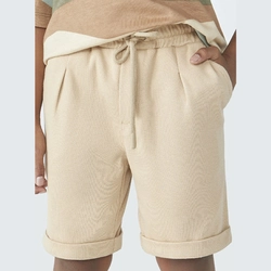 Bermuda Barra Virada Piquet Hering Bege - Masculina