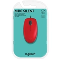 Mouse Logitech M110 Silent USB 1000DPI Vermelho