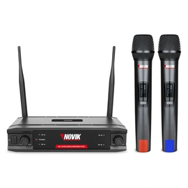 Microfone Uhf Dupla Frequência Fixa Transmissão Digital