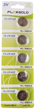CR1620 Flex - 3V Lithium cartela c/5un.