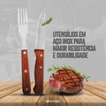 Conjunto Talheres de 12 Peças de Facas e Garfos de Madeira