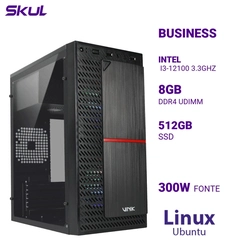 Computador B300  I3-12100 3.3ghz Memória 8gb Ddr4 Ssd 512gb Fonte 300w  Linux Ubuntu