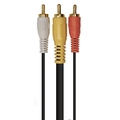 Cabo 3 + 3rca 1,80m Gold C/1 Coaxial Central Rca Fechado Loud