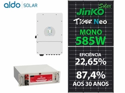 Gerador De Energia Solar Deye Hibrido Sem Estrutura Deye Gfh 7,02kwp Jinko Neo 585w Sun 8kw 2mppt 127/220v Ucb Litio 12,
