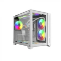 Gabinete Gamer Forcefield White Ghost Frontal E Lateral Em VIdro PCYES - GFFWGP