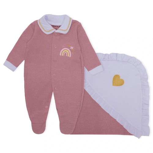 Kit Saída Maternidade Arco-íris Rosa Mescla Baby - Feminino