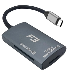 Adaptador F3 TYPE-C para Leitor de cartão SD/ Micro - JC-LT-TYC