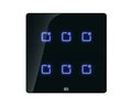 Interruptor Touch Inteligente 6 Botoes Wi-fi 10a + Rf Com Placa 4x4 Weg Home Preto.