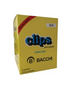 CLIPS N.8/0 GALVANIZADO CX C/170 LINHA LEVE BACCHI