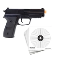 Kit Pistola Airsoft VG P226 2124 Mola 6,MM + 5un de Alvos 14cmcX14cm  (Rossi)