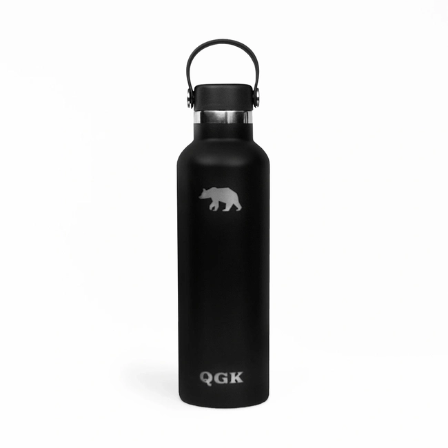 Garrafa Térmica PE 25 OZ 750ml com Tampa - QGK (Preto)
