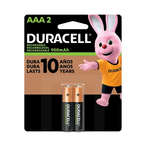 Pilha Recarregavel Duracell Aaa 900mah (com 2 Pilhas)