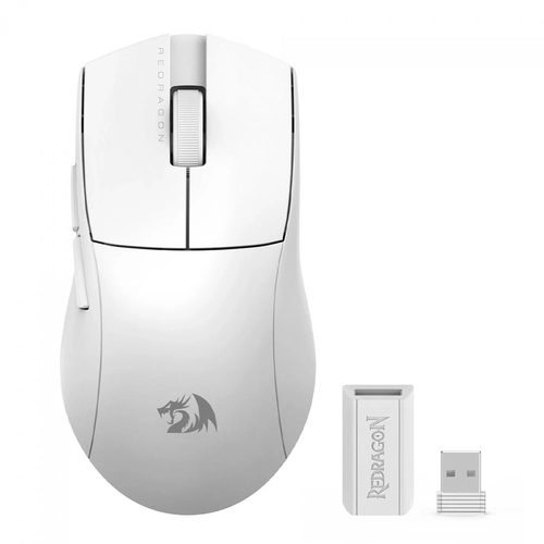 Mouse Sem Fio Gamer Redragon King Pro Branco - M916W-PRO-1K