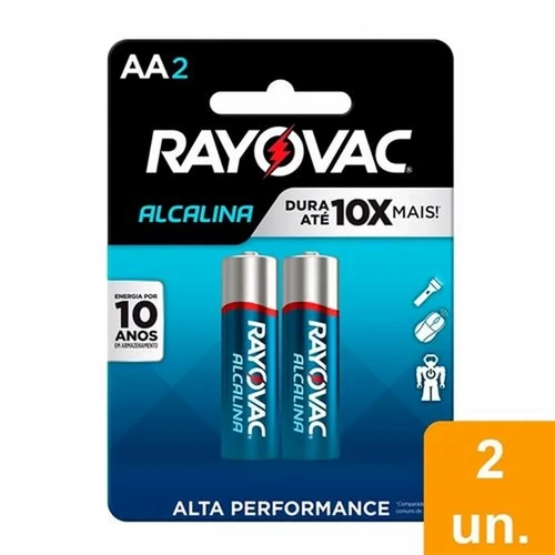 Pilha Rayovac Alcalina 2AA Pequena 2x1