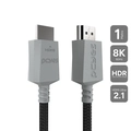 Cabo Hdmi Pcyes Ultra 2.1 8k 1080/144hz - Conector Cinza - 1 Metro - Nylon - Phu21p