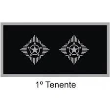 Divisa de Gola 1° Tenente (Emborrachado) PM