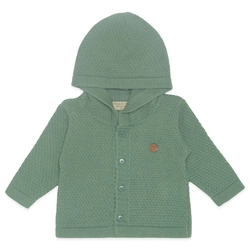 Casaquinho Tricot com Capuz Verde Liso Unissex