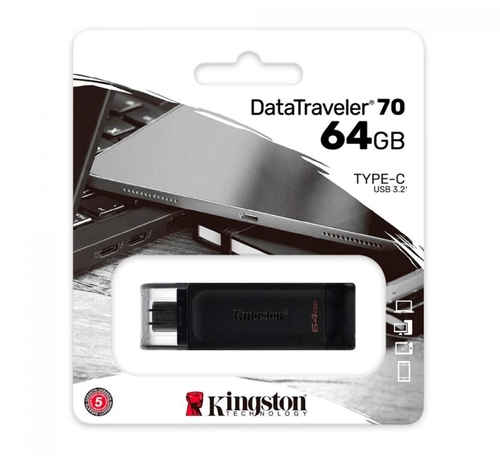 Pendrive Kingston DataTraveler 70, 64GB, USB Tipo-C 3.2, DT70/64GB